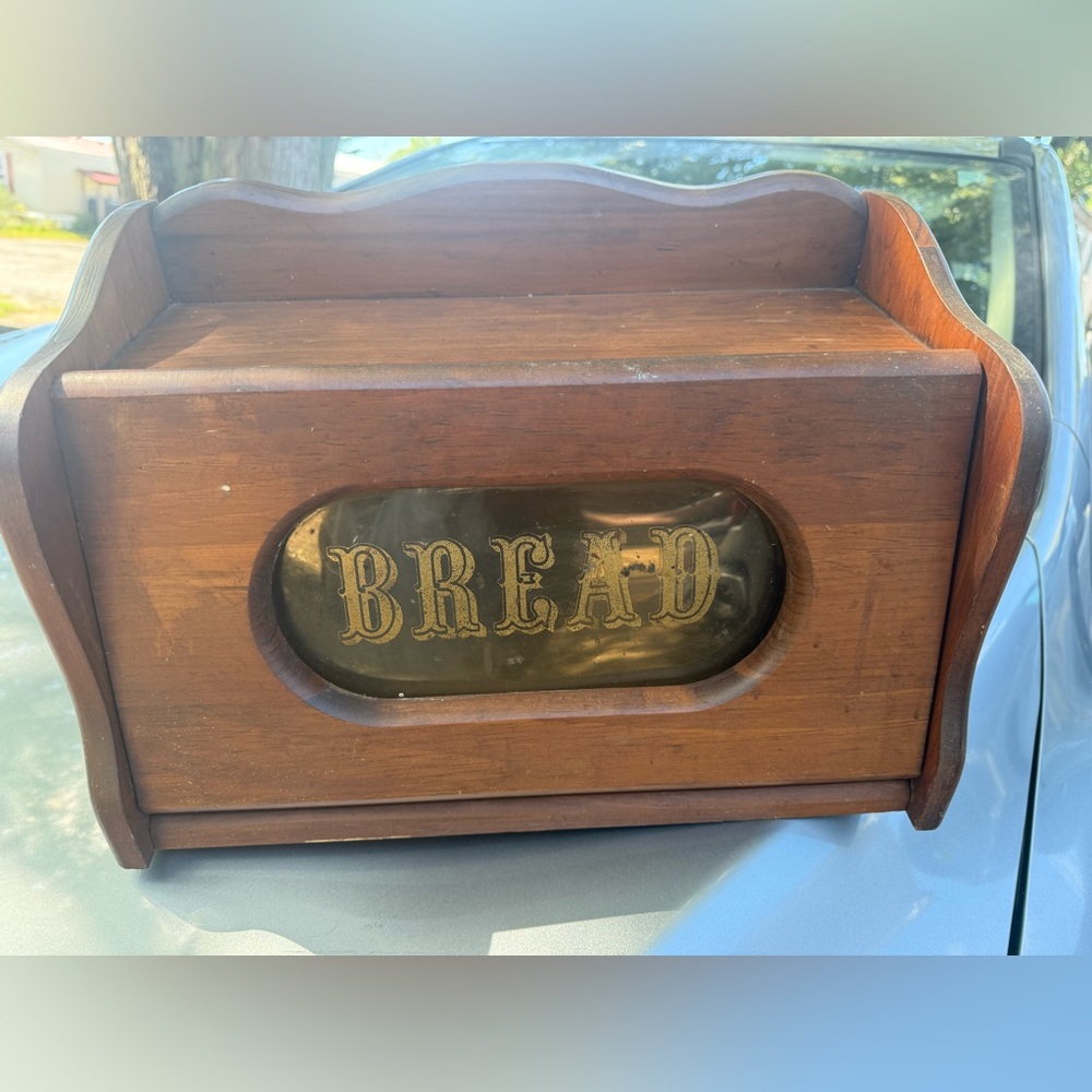 Vintage Wooden Bread Box